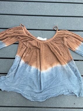 Jen's Pirate Booty Brown and Grey Dip-Dye Gauze Tunic